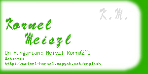 kornel meiszl business card